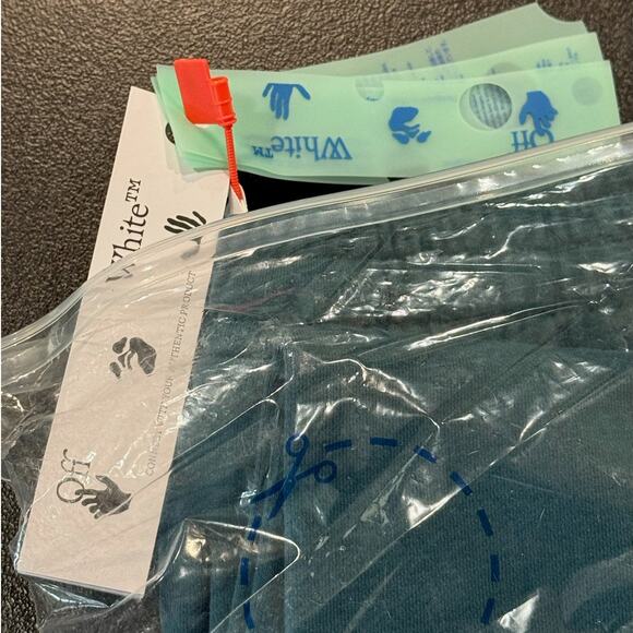 RETAIL $575 Off White Logo Slim Cuffed Sweatpants Duck Green*NEW W/TAGS*SIZE L - Picture 5 of 7